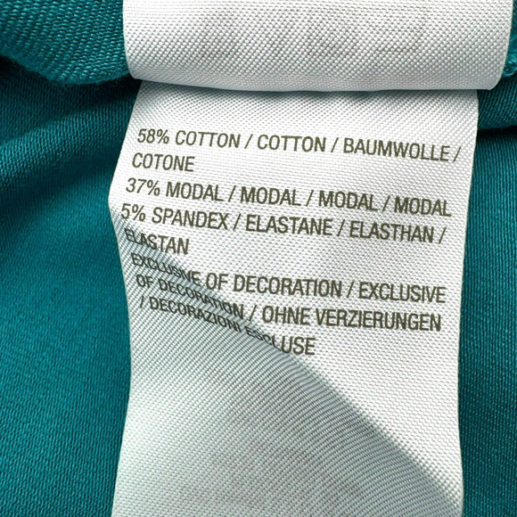 ISAAC MIZRAHI Women's 4X Plus Teal Blue Long Sleeve Tunic Top V Neck Shirred‎ - Picture 6 of 10